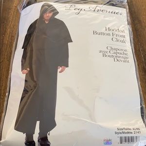 Hooded button front cloak